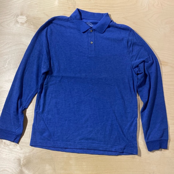 St. John's Bay Classic Blue Polo Shirt Medium (QJ) - Picture 3 of 6